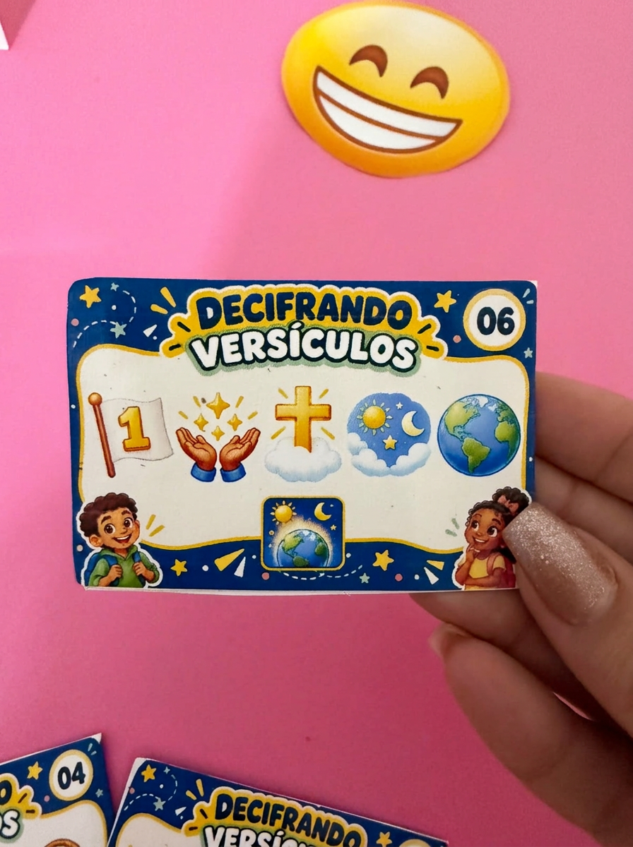 Frente da carta com emojis